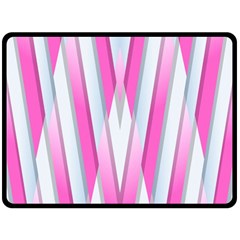 Geometric 3d Design Pattern Pink Fleece Blanket (large)  by Pakrebo