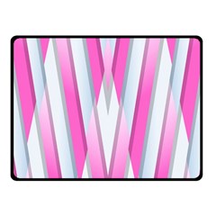 Geometric 3d Design Pattern Pink Fleece Blanket (small) by Pakrebo