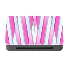 Geometric 3d Design Pattern Pink Memory Card Reader With Cf by Pakrebo