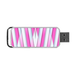 Geometric 3d Design Pattern Pink Portable Usb Flash (two Sides)