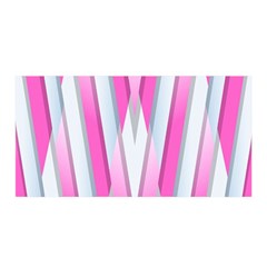 Geometric 3d Design Pattern Pink Satin Wrap by Pakrebo