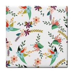 Floral Backdrop Pattern Flower Tile Coasters by Pakrebo