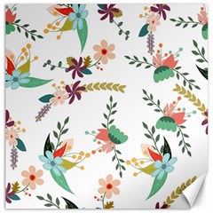 Floral Backdrop Pattern Flower Canvas 20  X 20  by Pakrebo