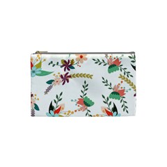 Floral Backdrop Pattern Flower Cosmetic Bag (small) by Pakrebo