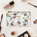 Floral Backdrop Pattern Flower Cosmetic Bag (Small) Front