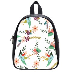 Floral Backdrop Pattern Flower School Bag (small) by Pakrebo