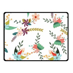 Floral Backdrop Pattern Flower Fleece Blanket (small) by Pakrebo