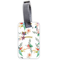 Floral Backdrop Pattern Flower Luggage Tags (two Sides) by Pakrebo