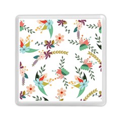 Floral Backdrop Pattern Flower Memory Card Reader (square) by Pakrebo