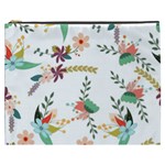 Floral Backdrop Pattern Flower Cosmetic Bag (XXXL) Front