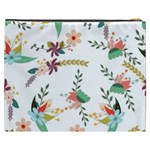 Floral Backdrop Pattern Flower Cosmetic Bag (XXXL) Back