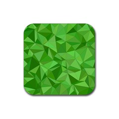 Mosaic Tile Geometrical Abstract Rubber Coaster (square)  by Pakrebo