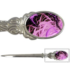 Purple Fractal Artwork Feather Letter Opener by Pakrebo