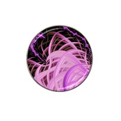 Purple Fractal Artwork Feather Hat Clip Ball Marker by Pakrebo