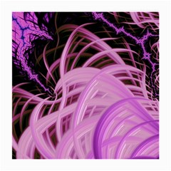 Purple Fractal Artwork Feather Medium Glasses Cloth by Pakrebo