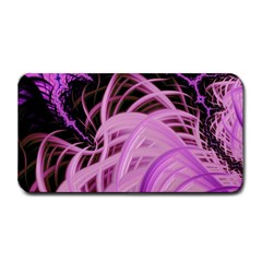 Purple Fractal Artwork Feather Medium Bar Mats by Pakrebo