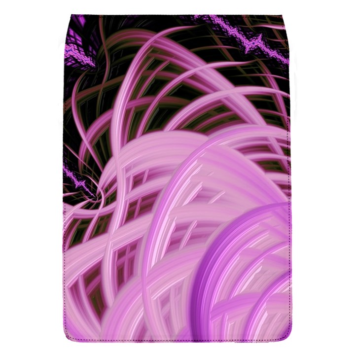 Purple Fractal Artwork Feather Removable Flap Cover (S)