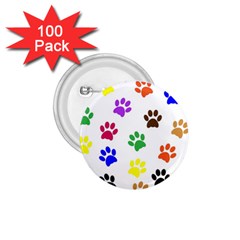 Pawprints Paw Prints Paw Animal 1 75  Buttons (100 Pack)  by Pakrebo