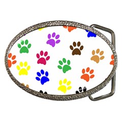 Pawprints Paw Prints Paw Animal Belt Buckles by Pakrebo