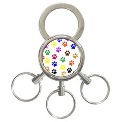 Pawprints Paw Prints Paw Animal 3-ring Key Chains by Pakrebo