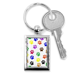 Pawprints Paw Prints Paw Animal Key Chains (rectangle)  by Pakrebo