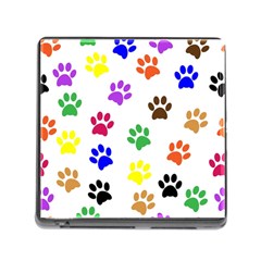 Pawprints Paw Prints Paw Animal Memory Card Reader (square 5 Slot) by Pakrebo