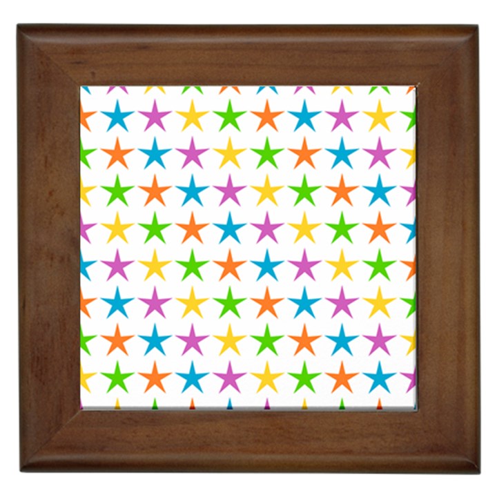 Star Pattern Design Decoration Framed Tiles