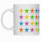 Star Pattern Design Decoration White Mugs Left