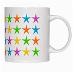 Star Pattern Design Decoration White Mugs Right