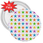 Star Pattern Design Decoration 3  Buttons (10 pack)  Front