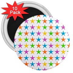 Star Pattern Design Decoration 3  Magnets (10 pack) 