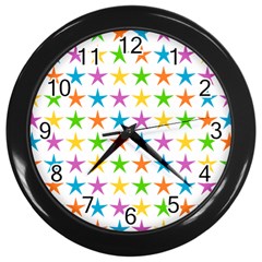 Star Pattern Design Decoration Wall Clock (Black)