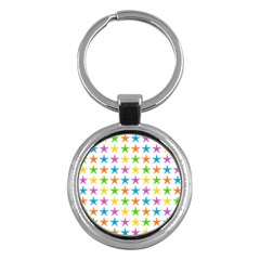 Star Pattern Design Decoration Key Chains (round)  by Pakrebo