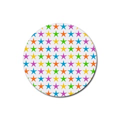 Star Pattern Design Decoration Rubber Coaster (Round) 