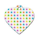 Star Pattern Design Decoration Dog Tag Heart (Two Sides) Front