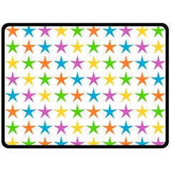 Star Pattern Design Decoration Fleece Blanket (Large) 