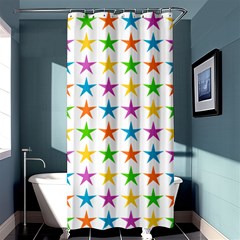 Star Pattern Design Decoration Shower Curtain 36  x 72  (Stall) 