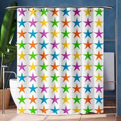 Star Pattern Design Decoration Shower Curtain 60  x 72  (Medium) 