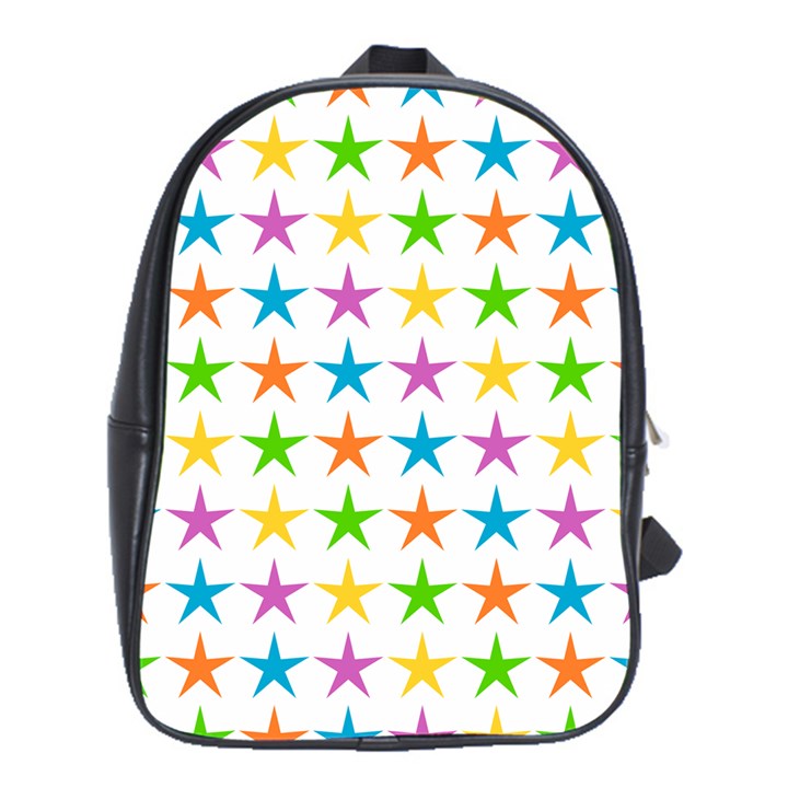 Star Pattern Design Decoration School Bag (XL)