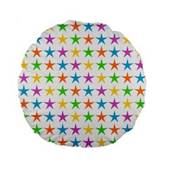 Star Pattern Design Decoration Standard 15  Premium Flano Round Cushions