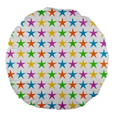 Star Pattern Design Decoration Large 18  Premium Flano Round Cushions