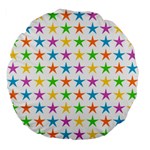 Star Pattern Design Decoration Large 18  Premium Flano Round Cushions Front