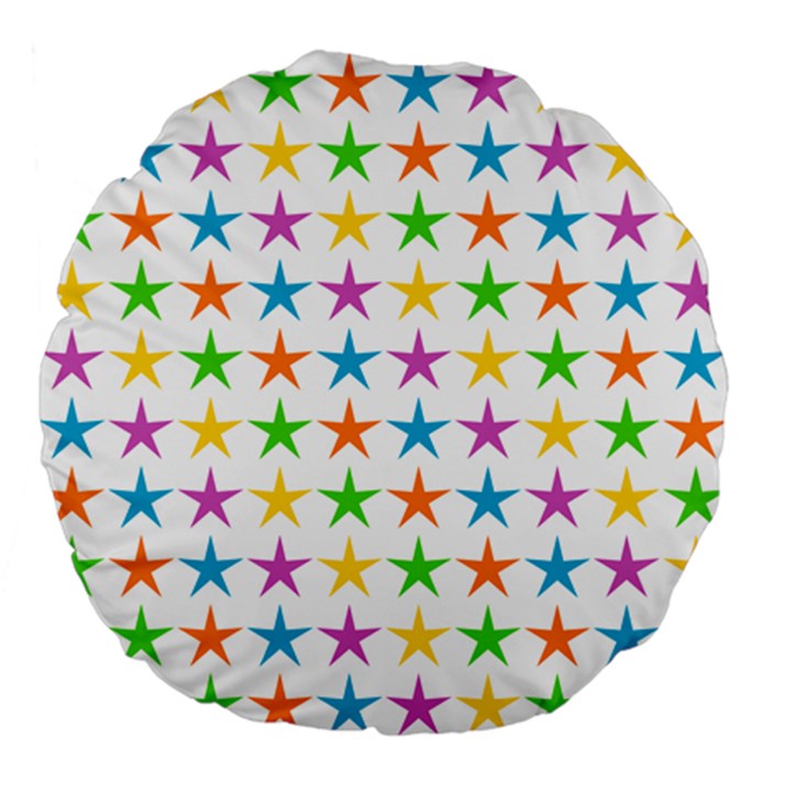 Star Pattern Design Decoration Large 18  Premium Flano Round Cushions