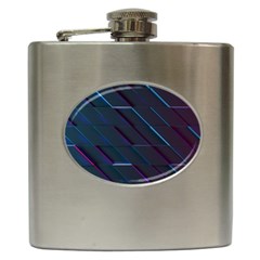 Glass Scifi Violet Ultraviolet Hip Flask (6 Oz) by Pakrebo