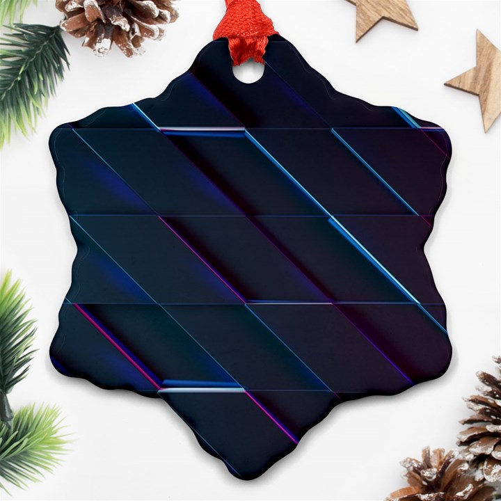 Glass Scifi Violet Ultraviolet Ornament (Snowflake)