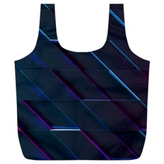 Glass Scifi Violet Ultraviolet Full Print Recycle Bag (xl) by Pakrebo