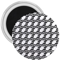 Pattern Monochrome Repeat 3  Magnets by Pakrebo