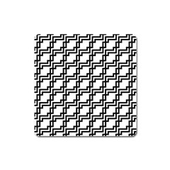 Pattern Monochrome Repeat Square Magnet by Pakrebo