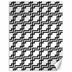 Pattern Monochrome Repeat Canvas 12  X 16  by Pakrebo