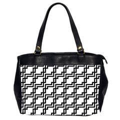 Pattern Monochrome Repeat Oversize Office Handbag (2 Sides)